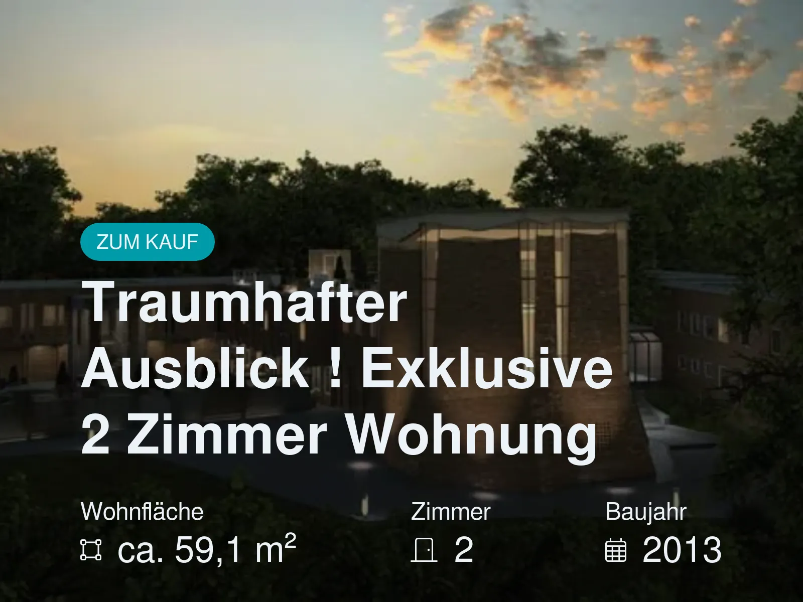 Neu im Angebot: Traumhafter Ausblick ! Exklusive 2 Zimmer Wohnung