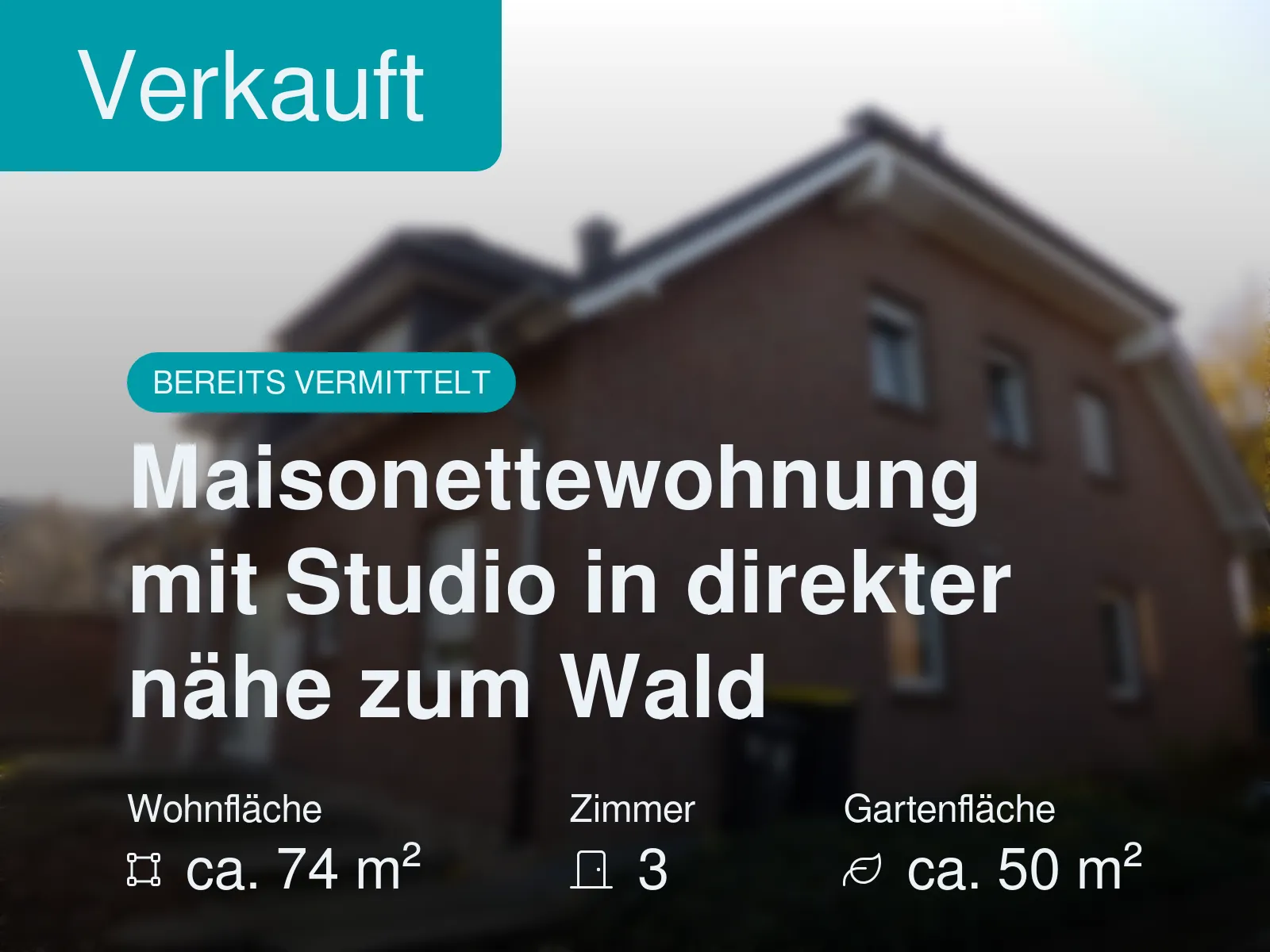 Nicht mehr verfügbar: Maisonettewohnung mit Studio in direkter nähe zum Wald