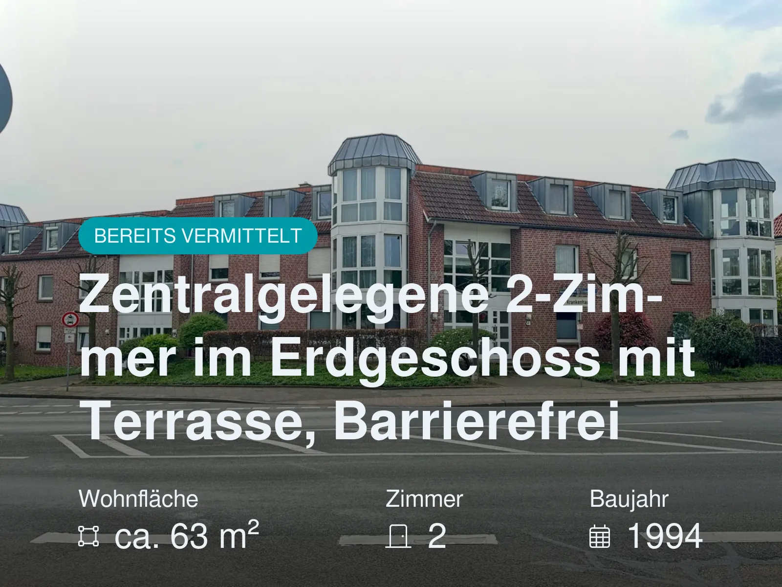 Nicht mehr verfügbar: Zentralgelegene 2-Zimmer im Erdgeschoss mit Terrasse, Barrierefrei