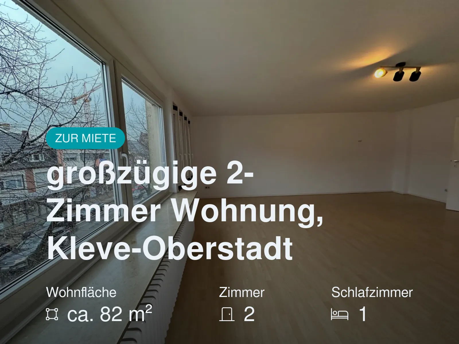 Neu im Angebot: großzügige 2-Zimmer Wohnung, Kleve-Oberstadt