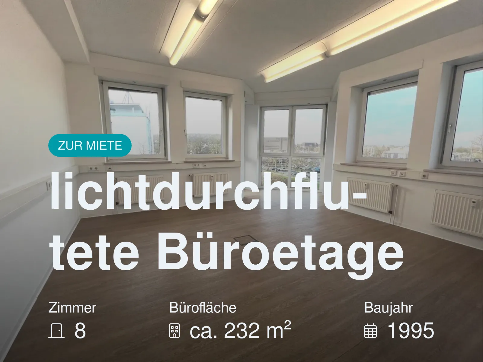 Neu im Angebot: lichtdurchflutete Büroetage