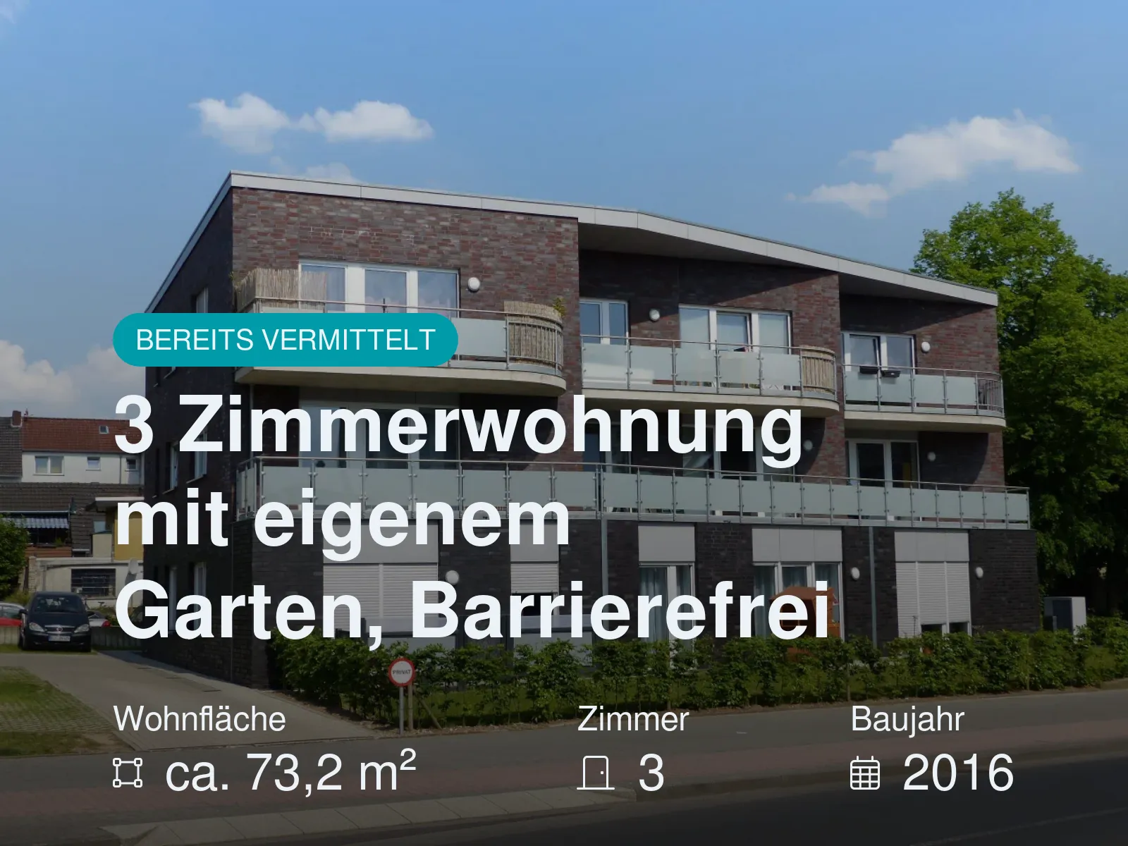 Nicht mehr verfügbar: 3 Zimmerwohnung mit eigenem Garten, Barrierefrei