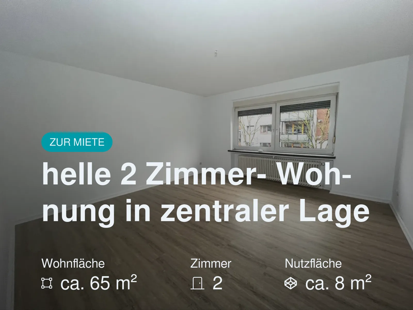 Neu im Angebot: helle 2 Zimmer- Wohnung in zentraler Lage