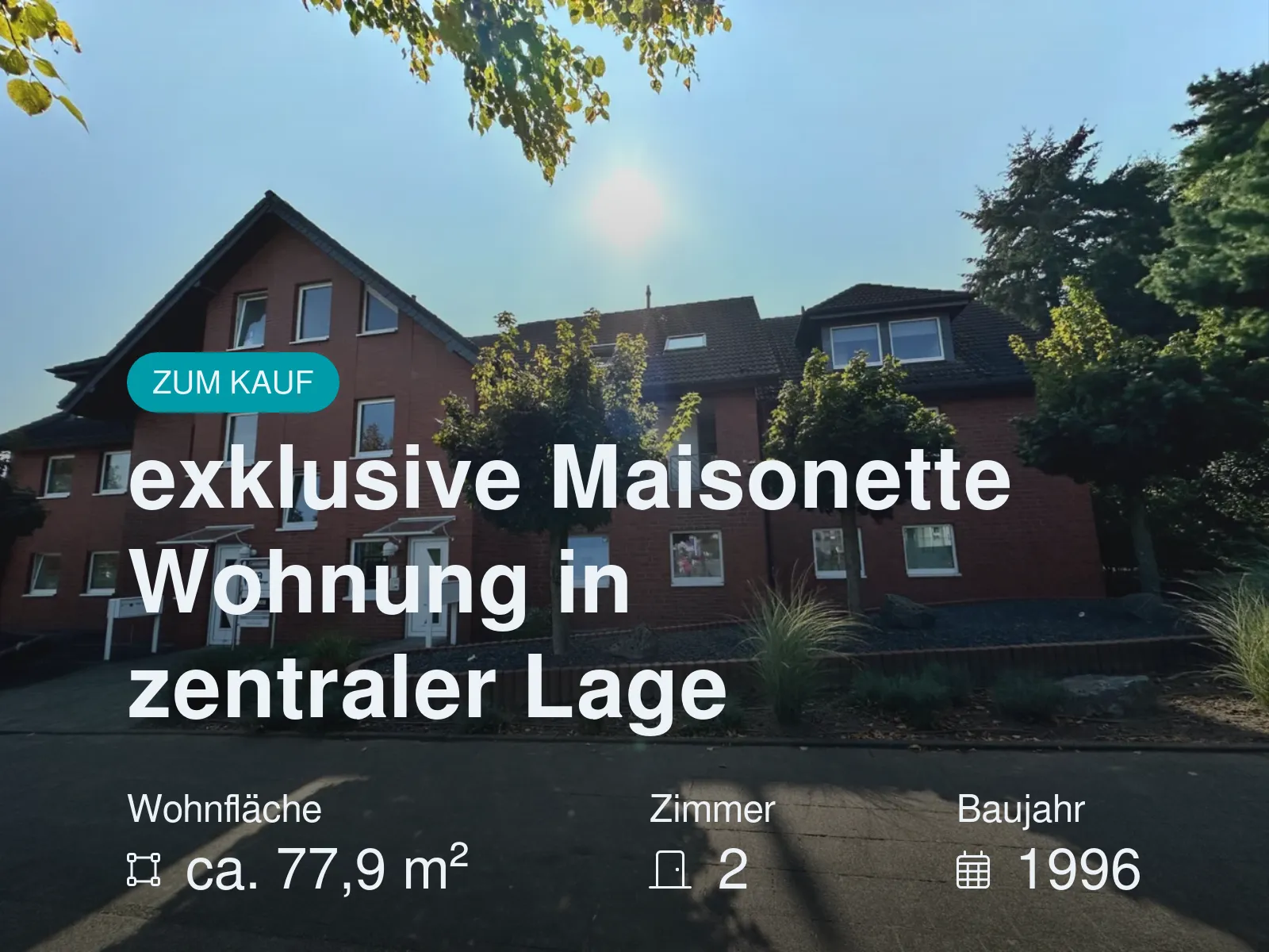 Neu im Angebot: exklusive Maisonette Wohnung in zentraler Lage