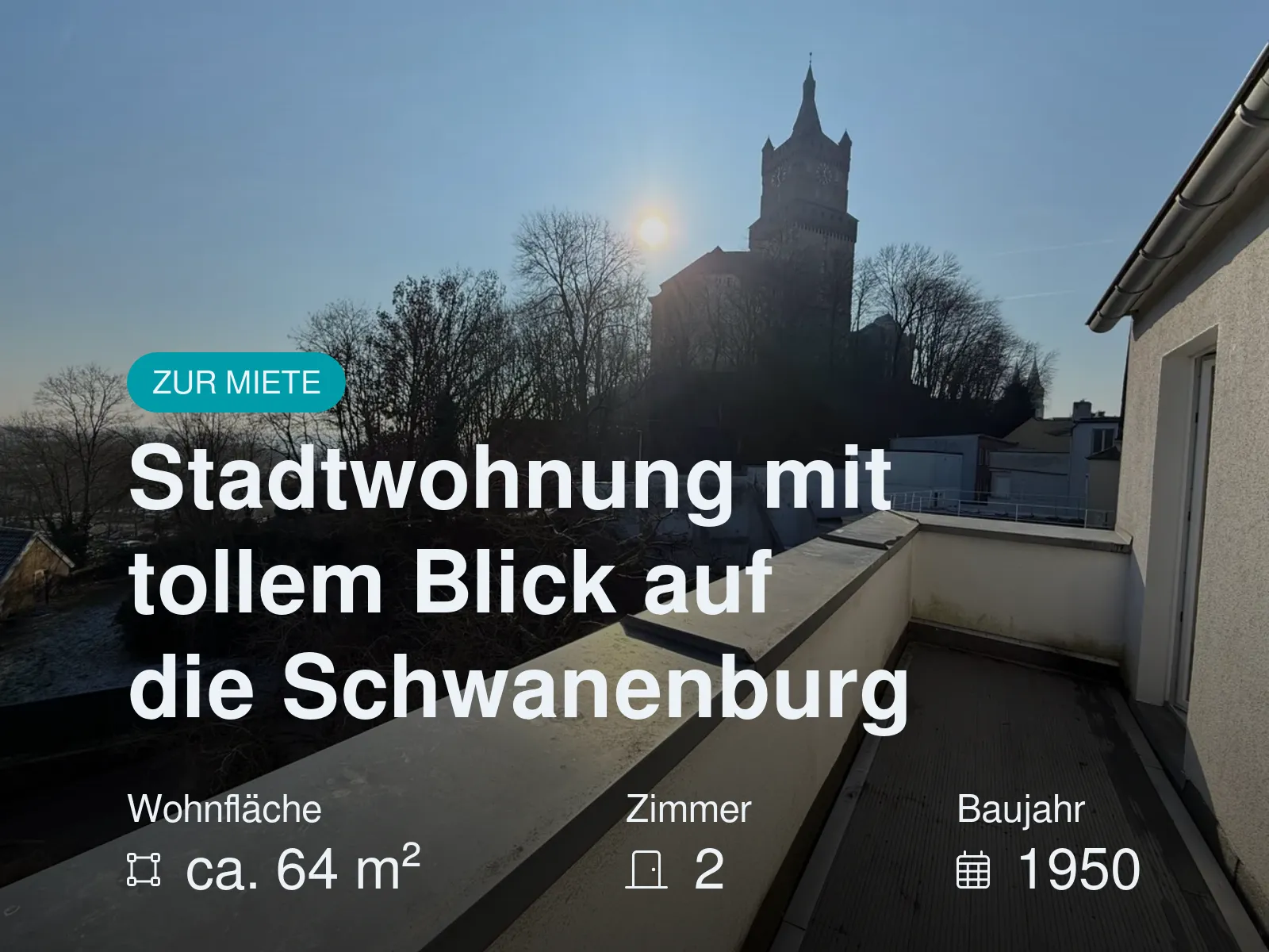 Neu im Angebot: Stadtwohnung mit tollem Blick auf die Schwanenburg