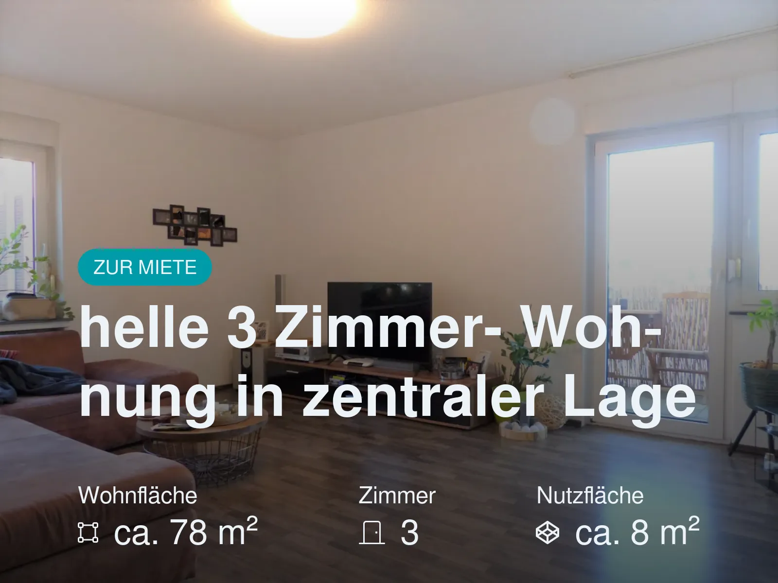 Neu im Angebot: helle 3 Zimmer- Wohnung in zentraler Lage